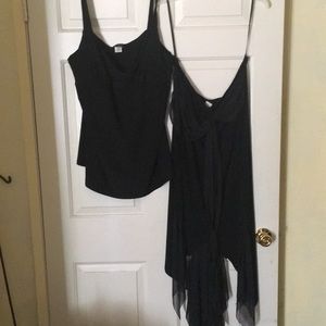 NEW 3x black camisole/ black skirt with tag